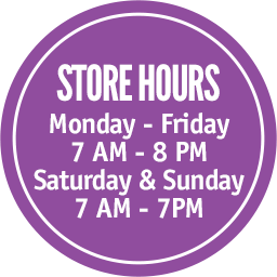Holiday Market Select Store Hours M-F 7AM - 8PM Saturday Sunday 7am - 7pm